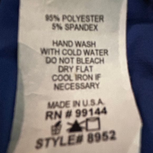 Lapis Palazzo Pleated Royal Blue Wide Leg Pants EUC Size L - Picture 6 of 6